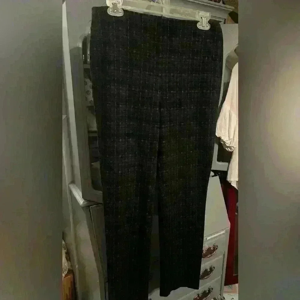 Liz Claiborne Alexis plaid Straight Leg Pants